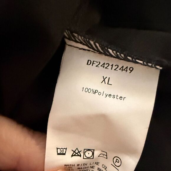 Black High Waist Victorian Inspired Half Button Front Gathered Skirt Size XL - Picture 9 of 11